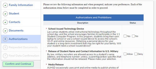 Step 5: Authorizations